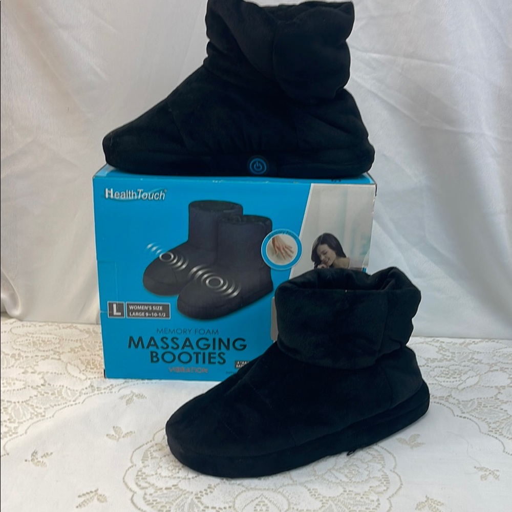 HealthTouch Black Massaging Booties